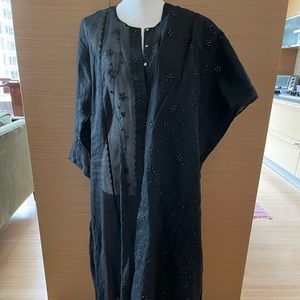 3 piece black pure cotton kutrta, dupatta and slip. Size large. Rummi’s